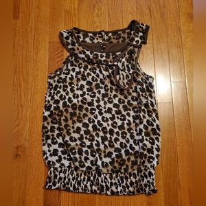Cheetah print tank top blouse
